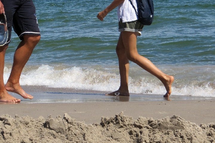 To walk on the beach